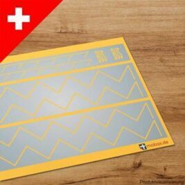 Sperrflächen-Set Bus/Fußgänger gelb (Schweiz) - Spur H0 - 1:87