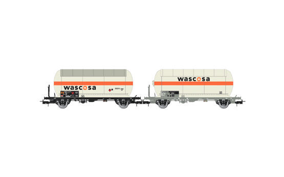 SBB  2er-Set 2-achsiger Gaskesselwagen 'WASCOSAö  Ep.V