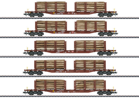 Rungenwagen-Set Holztransport