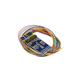 Adapterplatine PluX22 für 9 Ausgänge, Lötkontakten und angelöteten Kabeln
